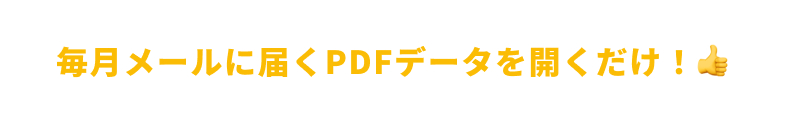 毎月メールに届くPDFデータを開くだけ！